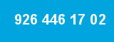926 446 17 02 926 446 17 02